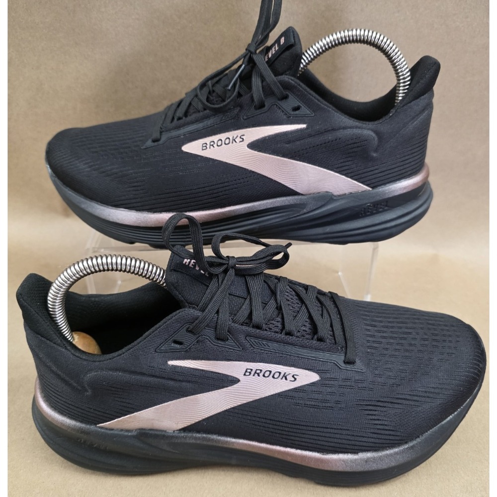 Brooks ( Sz 9.5 B) Revel 8 Women's Running Shoes Black Rose Gold
